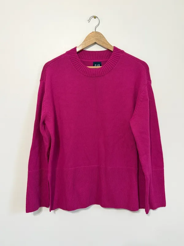 NEW GAP Knit Sweater Women's Size Medium NWT Pink Purple - Image 3