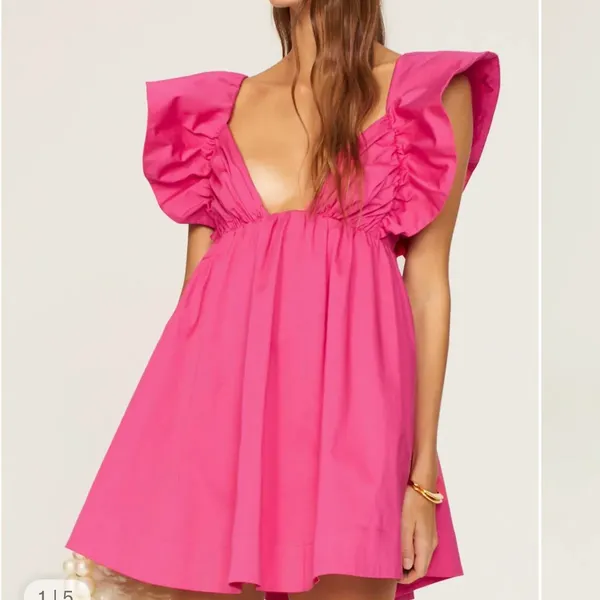 For love and lemons pink clementine mini ruffle dress - Image 3