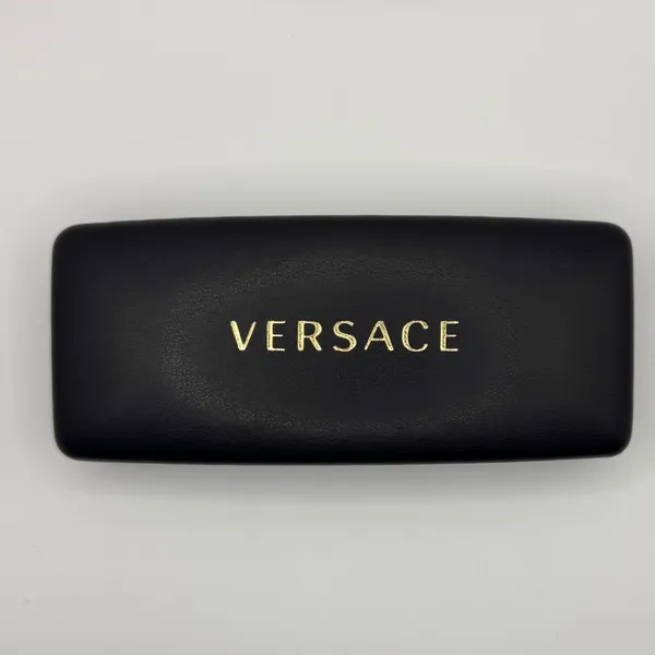Versace Sunglasses Case Black Gold Logo Hard Clamshell Eyewear Protector  READ - Image 7