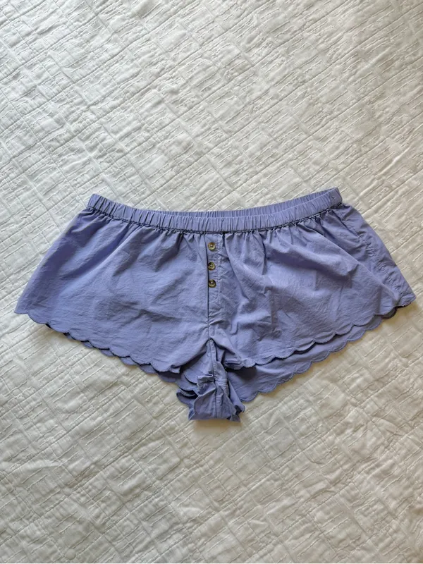 Anthropologie Scallop Micro Shorts XS Lavender Purple - Image 2