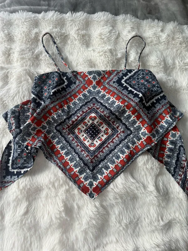 Honey and Sparkle Bandana Tie Top - Image 2