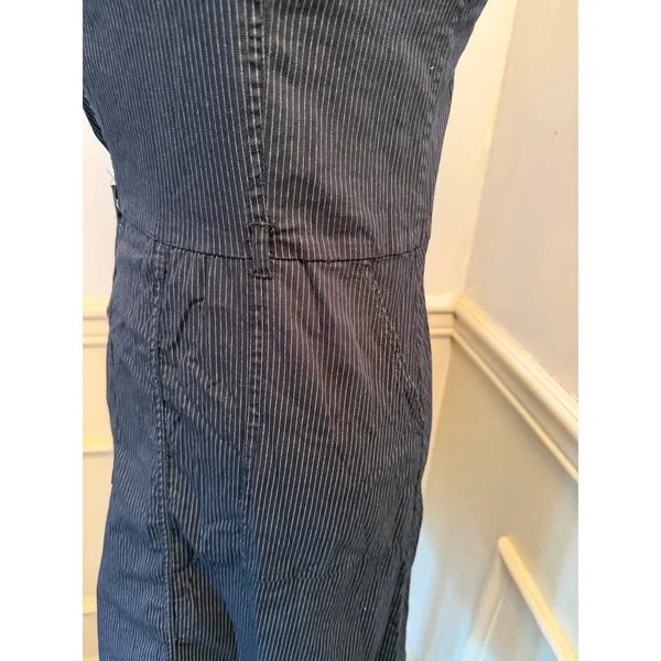 Vintage Y2K April Why Not Navy & White Pinstripe Mini Dress Indie Sleaze Summer - Image 3