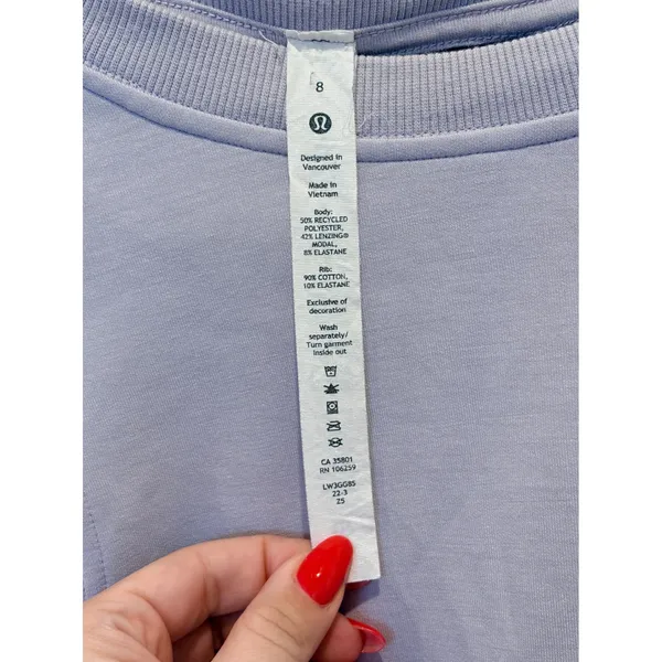 Lululemon Softstreme Ribbed-Hem Pullover Faint Lavender Purple Sweatshirt 8 - Image 8