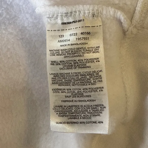 Columbia Sweatshirt Mens Medium White Logo Sleeve Graphic Fleece Pullover AM0954 - Image 4