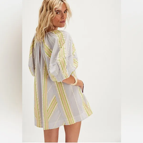 Free People Bop Around Romper Lavender Combo Seaside XS NWT - Image 2