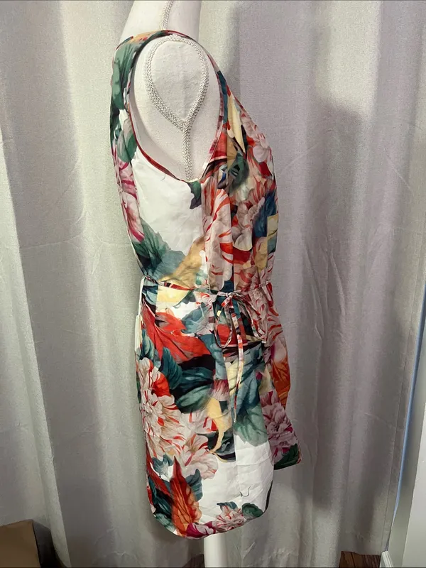 NEW! Floral Multicolor Sleeveless Wrap Dress bubble skirt - Image 7