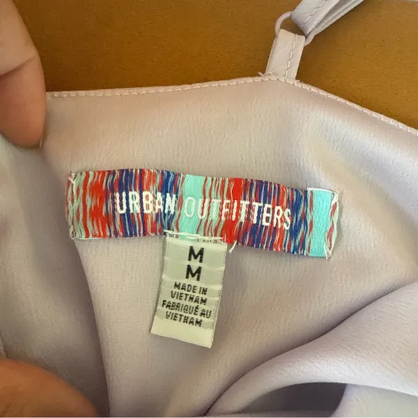 Urban Outfitters Light Before Dark Mallory Cowl Lavender Slip Mini Dress Size M - Image 11