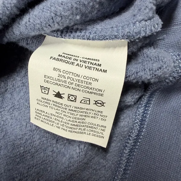 Nike Sportswear Club Fleece Crewneck Sweatshirt XS Blue White Logo Pullover - Image 5