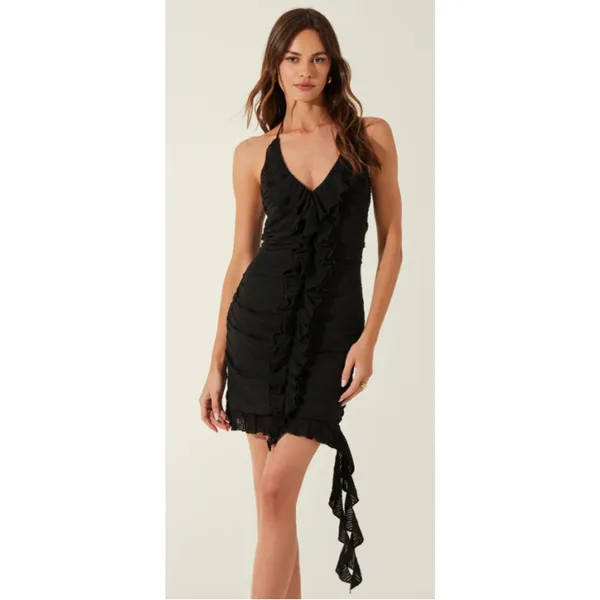 Astr‎ the Label Ruffle Halter Mini Dress Size XL New with Tags - Image 2
