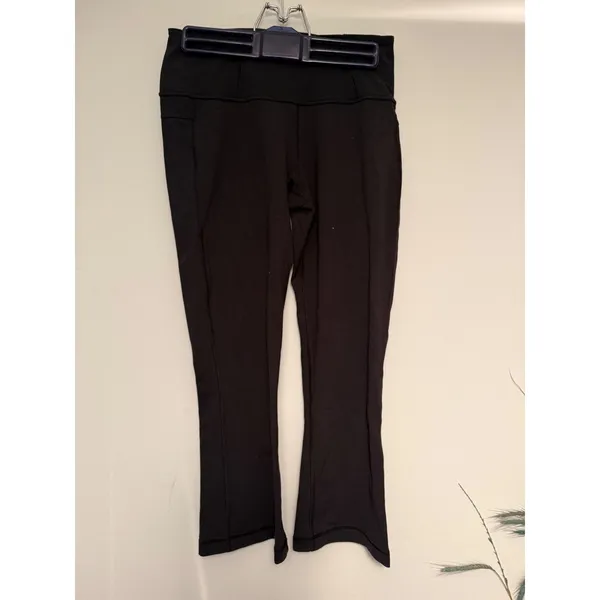 Lululemon Groove‎ Pant Crop Black Flare Leggings LW6989S Size 6 Mens Womens - Image 3