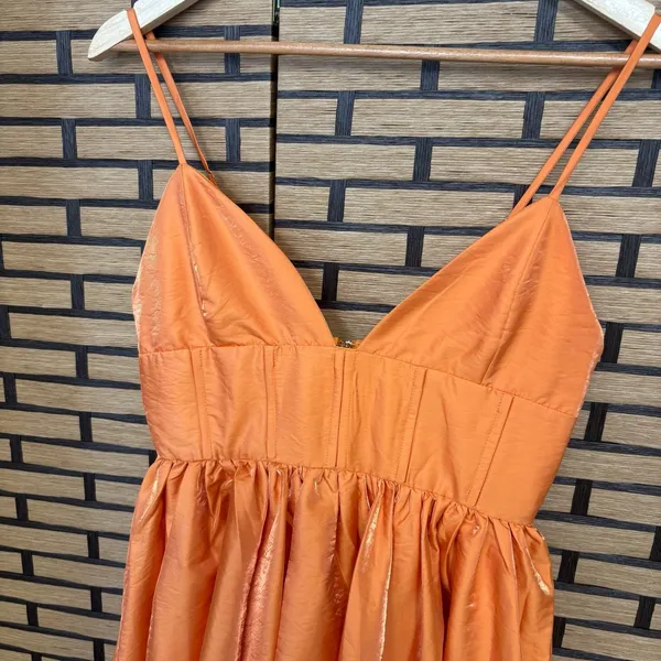 Runaway Astrid Orange Dress Size Small‎ - Image 4