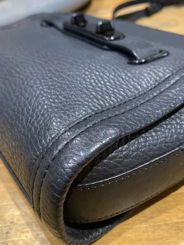 Coach Black Pebbled Leather Convertible Crossbody - Image 5
