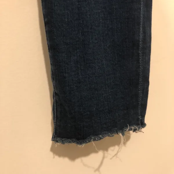 Agolde Sophie High Rise Cropped Jeans Womens 25 Step Raw Cut Off Hem Blue - Image 6