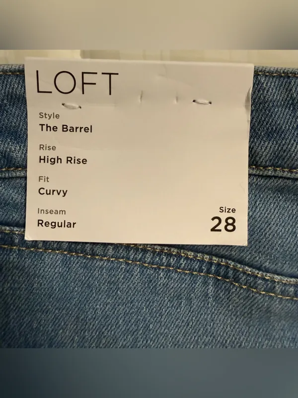 Loft The Barrel High Rise Curvy Fit NWT Size 28/6 - Image 7