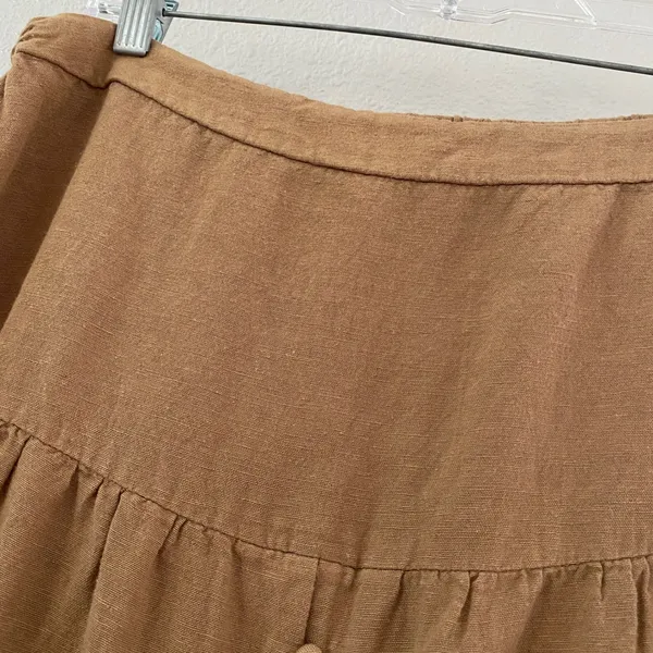 Tan Tiered Skirt Large Cottagecore Western Cowgirl‎ Fairycore Summer Peasant - Image 6