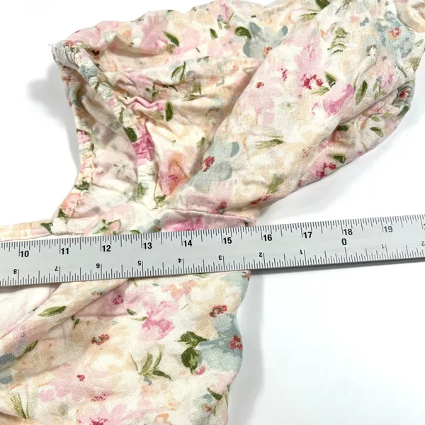 Abercrombie & Fitch Floral Linen Tie-Front Crop Top‎ Small EUC Festival Boho - Image 10