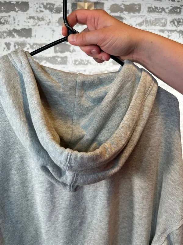 Aerie | women gray full zip hoodie distressed oversized - Image 9