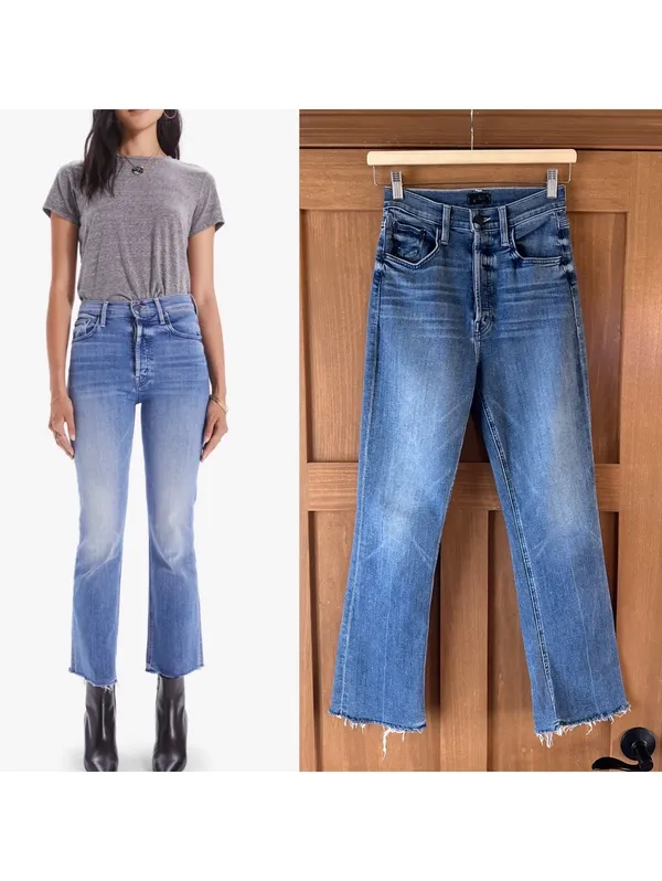 MOTHER The Tripper Ankle Fray Flared Jeans in We the Animals Wash Women’s 26 - Image 2
