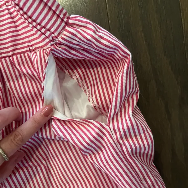 Cider Pink and White Striped Casual Pants - Image 3
