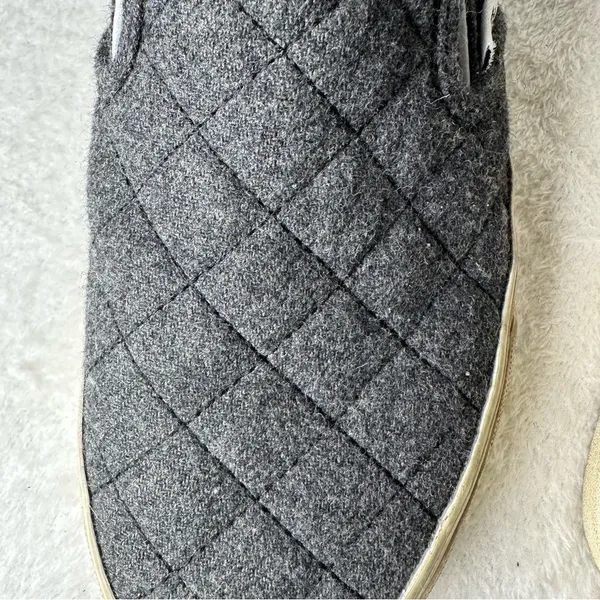 Vans Classic Gray Quilted Slip-On Loafers Canvas Unisex Men’s 5.0 Or Women’s 6.5 - Image 11