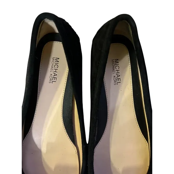 Michael Michael Kors Womens Black Suede Gloria Moc Driving Flats Size 6M Leather - Image 12