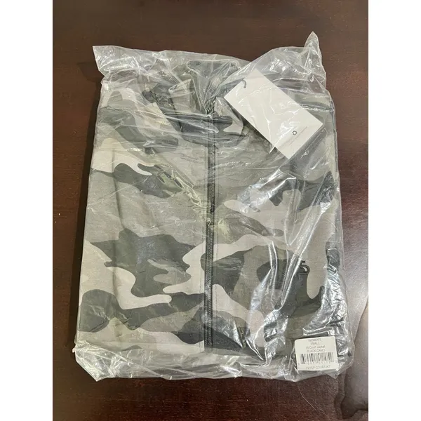 Flint Park W Court Jacket Black Camo Full Zip Stretch Small NWT - Image 3