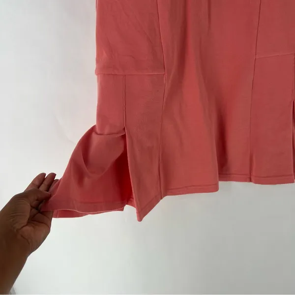 Outdoor Voices Coral Stretch Cotton Short Sleeve Pleated Mini Polo‎ Tennis Dress - Image 8