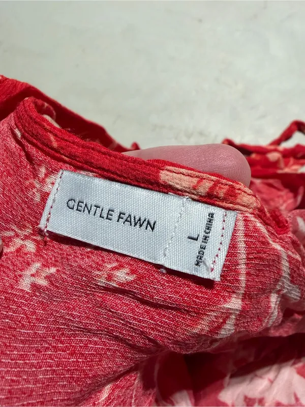 Gentle fawn Red Floral V-Neck Romper large - Image 13