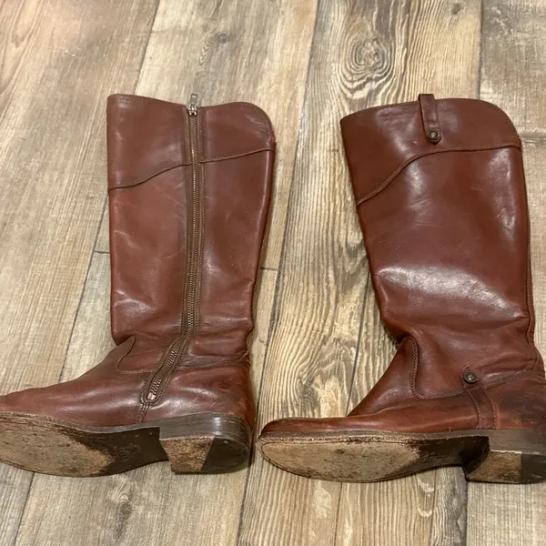 Frye Brown Leather Knee-High Boots - Image 4