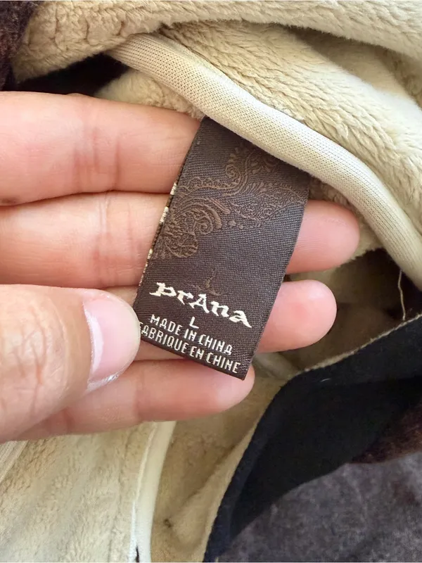 Prana Women’s Bijou Jacket Fleece Lined Wool Blend Hooded Full Zip in Brown L - Image 7