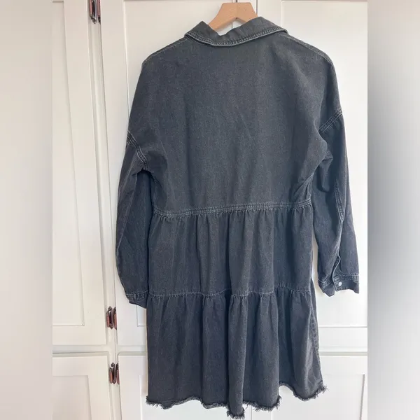 Tiered denim dress Black Size M - Image 4