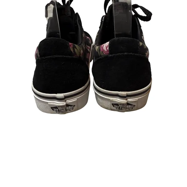 Vans Old Skool Floral Print Black Suede Low Top‎ Women's Shoes Size 6 Grunge - Image 5