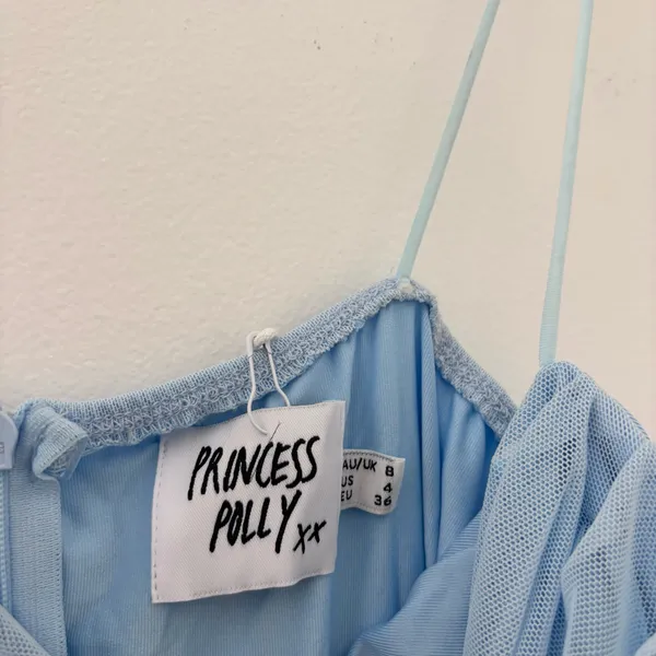 Princess Polly Light Blue Bloom Mini Dress - Image 4