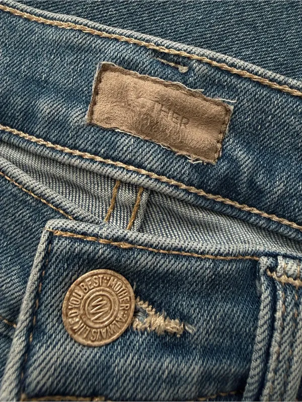 MOTHER Mid-Rise Rider Hover Jean in Swing and a Miss Size 24 - Image 8
