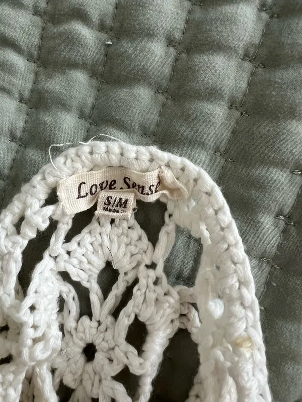Crochet swim cover up White - Image 3