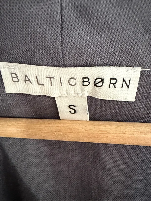 Baltic Born Charcoal Gray Button-Front V-Neck Jumpsuit with Tie Waist - Image 3