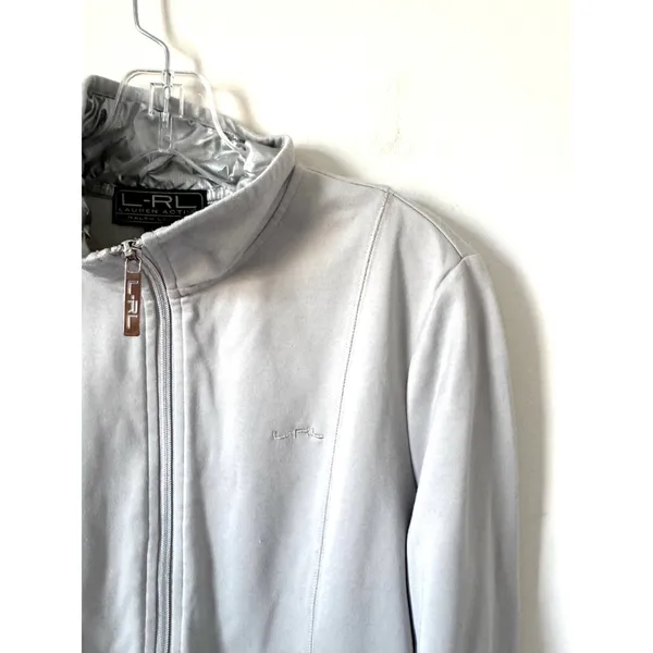 Ralph Lauren Active Full Zipper Jacket Gray Size Large - Image 3