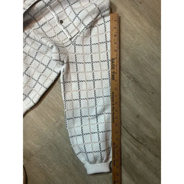 Women’s By Design Jacket Medium Plaid Snap Front Snap Pockets Cuffed Sleeves - Image 6