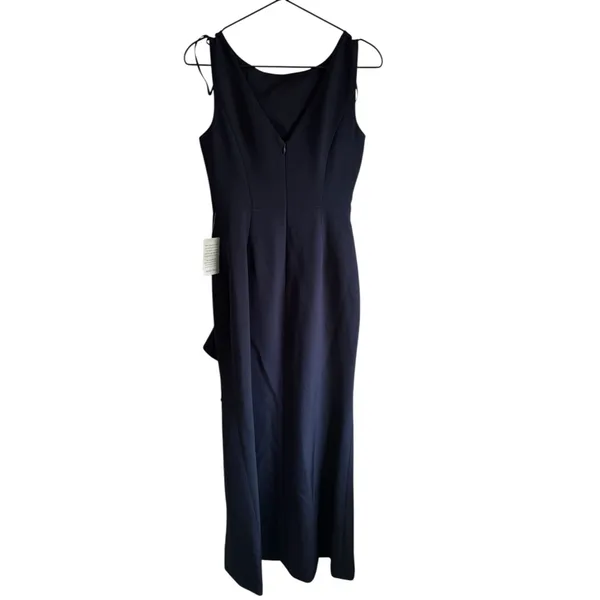 Eliza J Ruffle Front‎ 2 Navy Blue Gown - Image 5