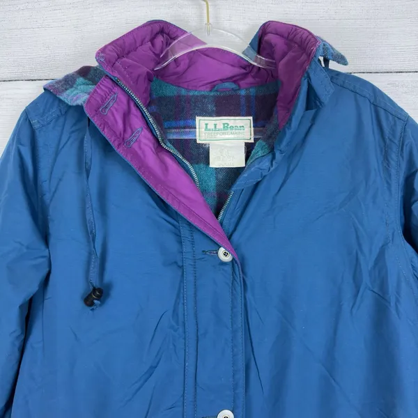 Vtg LL Bean 90s Jacket Womens Large Parka Coat‎ Fleece Lined Ski Outdoors Winter - Image 2