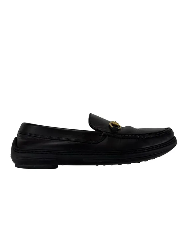 Gucci Horsebit Driving Loafers Black Leather Fits Mens US 8 Womens 9.5 - Image 2