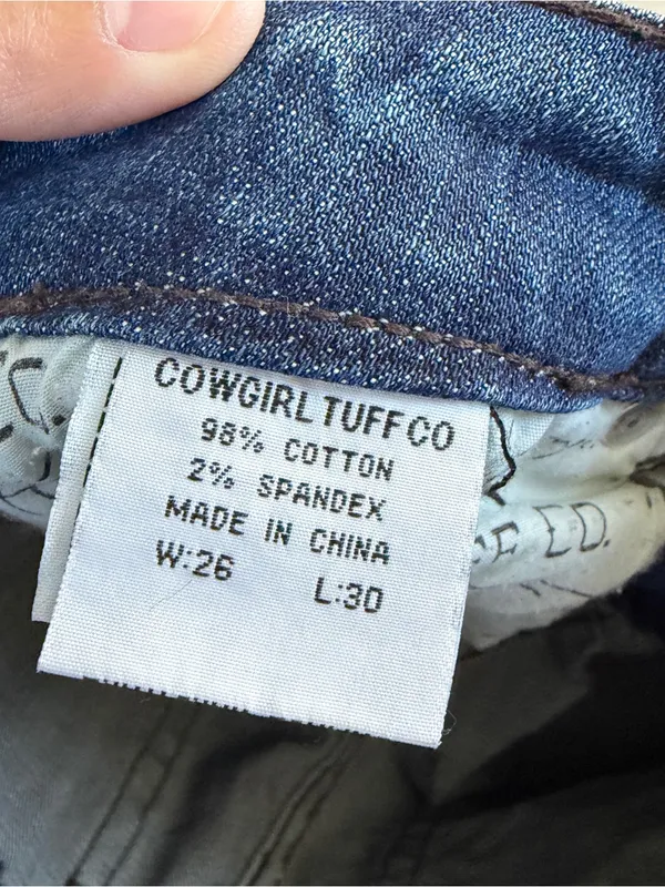 Cowgirl Tuff Co Women’s Studded Barbed Wire Embroidered Jeans Straight Leg 26X30 - Image 8