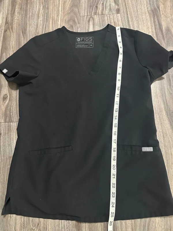 Figs Black V-Neck Scrub Top - Image 8