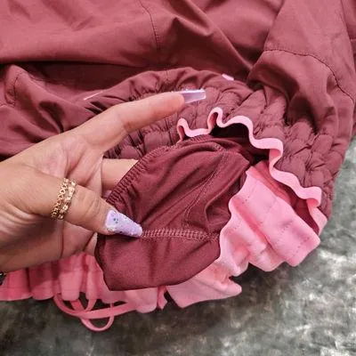 Fabletics Breathe Run Shorts In Rust/Spring Pink - Image 8