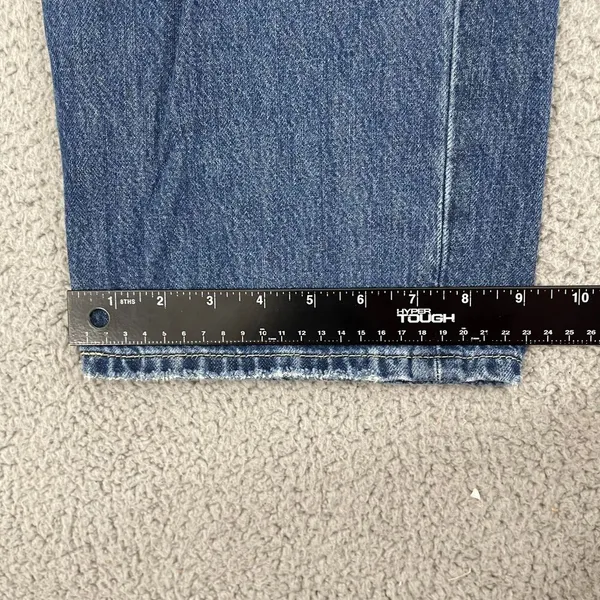 Levi's Low Pro Straight‎ Jeans Women 32 Dark Wash High Rise Distressed Denim - Image 11