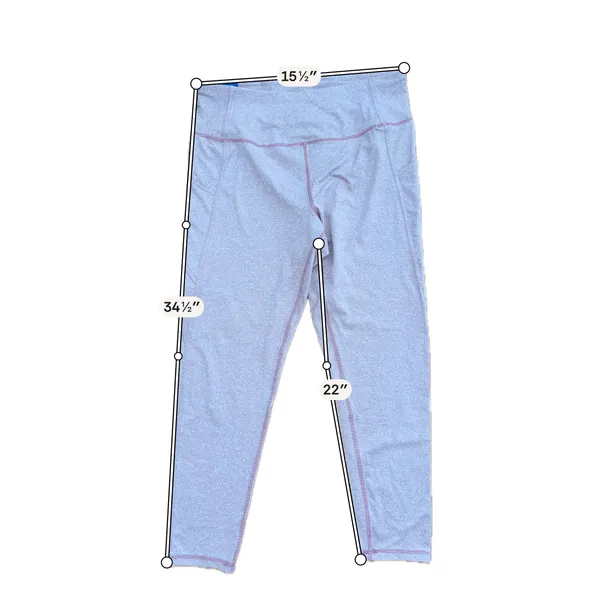 Danskin Leggings Womens Large L Pink New High Rise Pockets Space Dye 9179 - Image 2