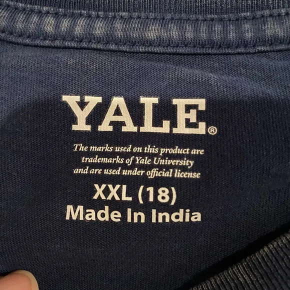 2 -Yale t shirts one gray one navy NWT Boys size 18 - Image 4