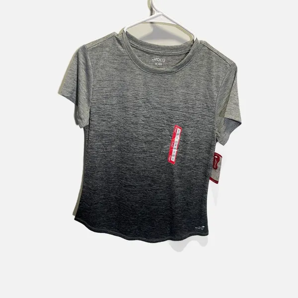 BCG Womens Training Tee Short Sleeve Ombre Grey Black Space Dye‎ XS NWT - Image 2
