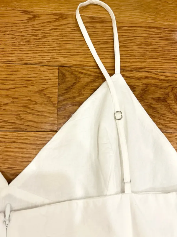Zara viral tik tok Poplin Mini Dress with jewel appliqué/ floral embroidery M - Image 14