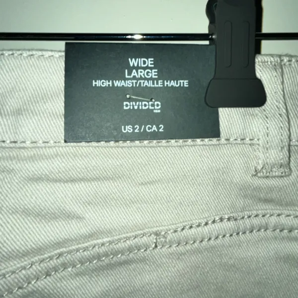 Divided Cream High-Waist Wide-Leg Pants - Image 4